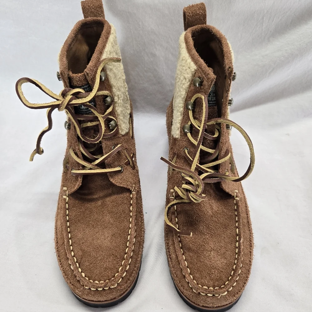 Polo Country Ralph Lauren Dry goods Men 9.5 Ranger Mid Suede Shearling Boots New